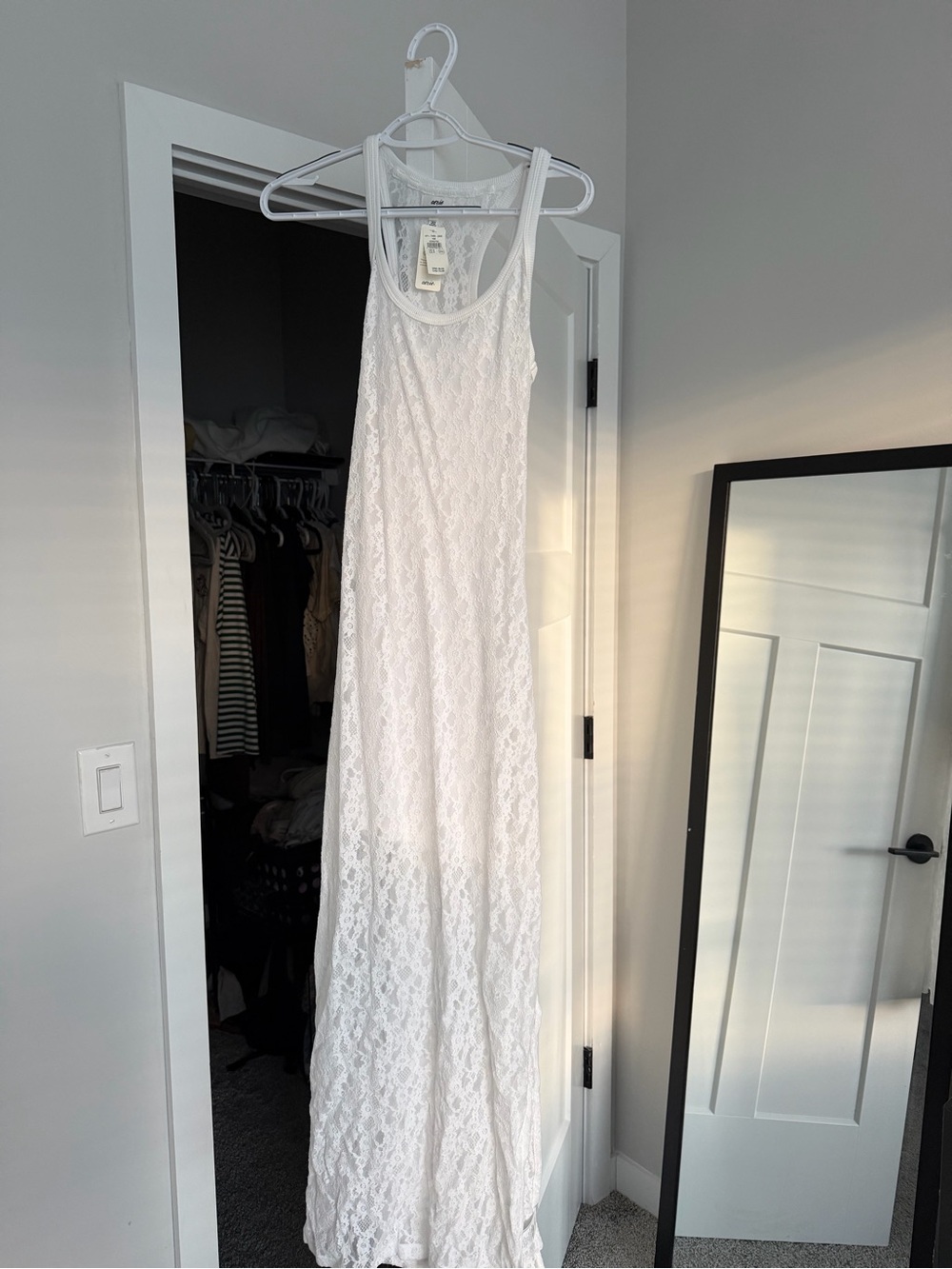 NWT White Lace Maxi Dress